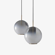 Lustra Pendant Lamp Smoke Gray Glass Gradient for Living Room-Neutral Decor