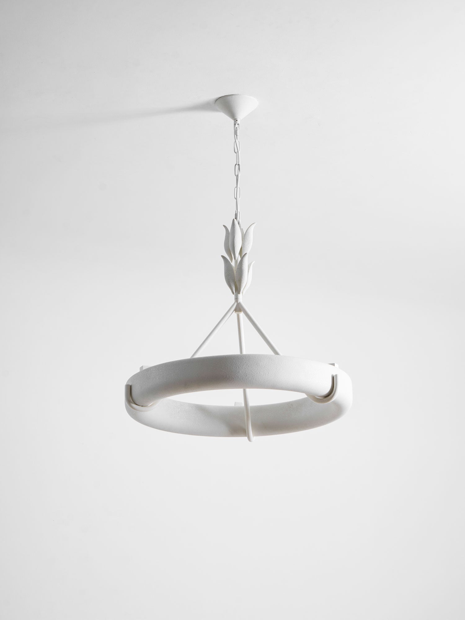Tinsley Plaster Chandelier-Neutral Decor