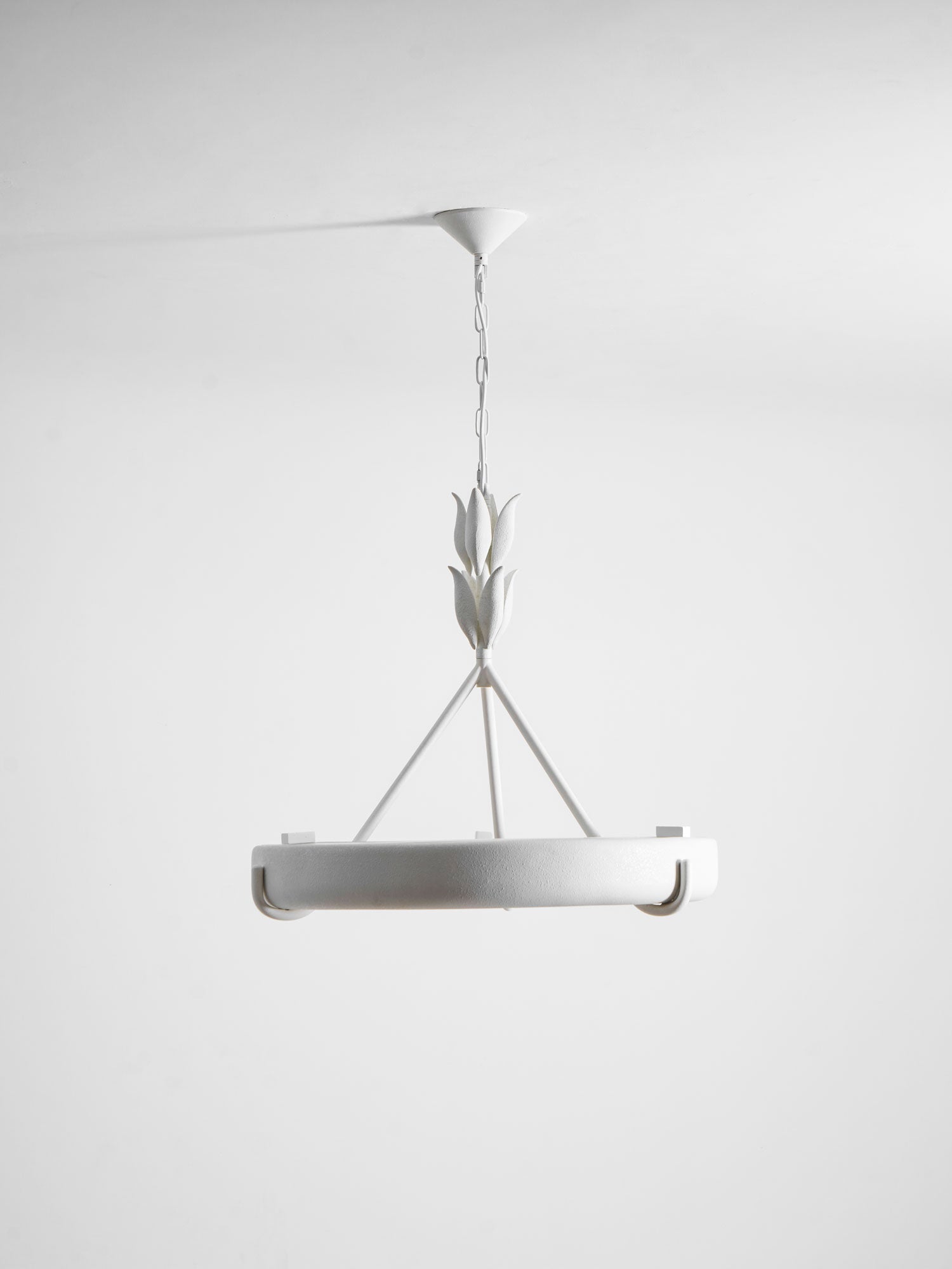 Tinsley Plaster Chandelier-Neutral Decor
