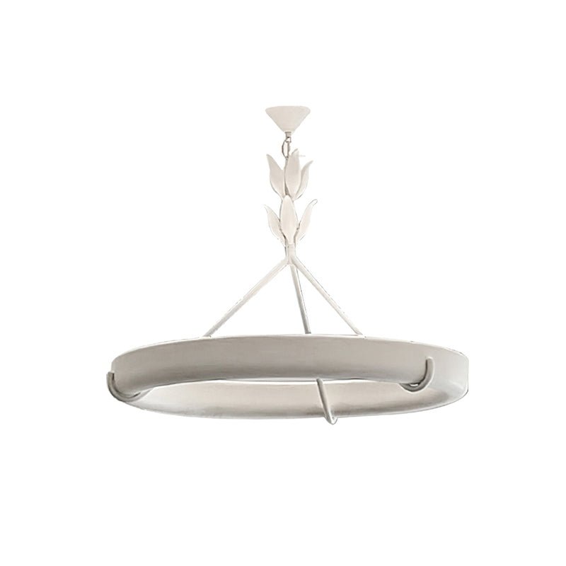 Eixor Chandelier Plaster White Floral Shape Minimalist-Neutral Decor