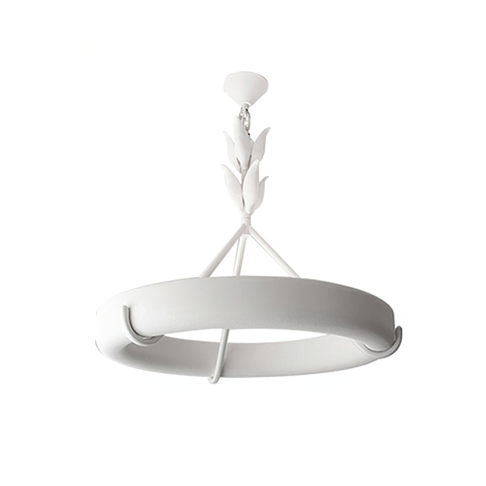 Eixor Chandelier Plaster White Floral Shape Minimalist-Neutral Decor