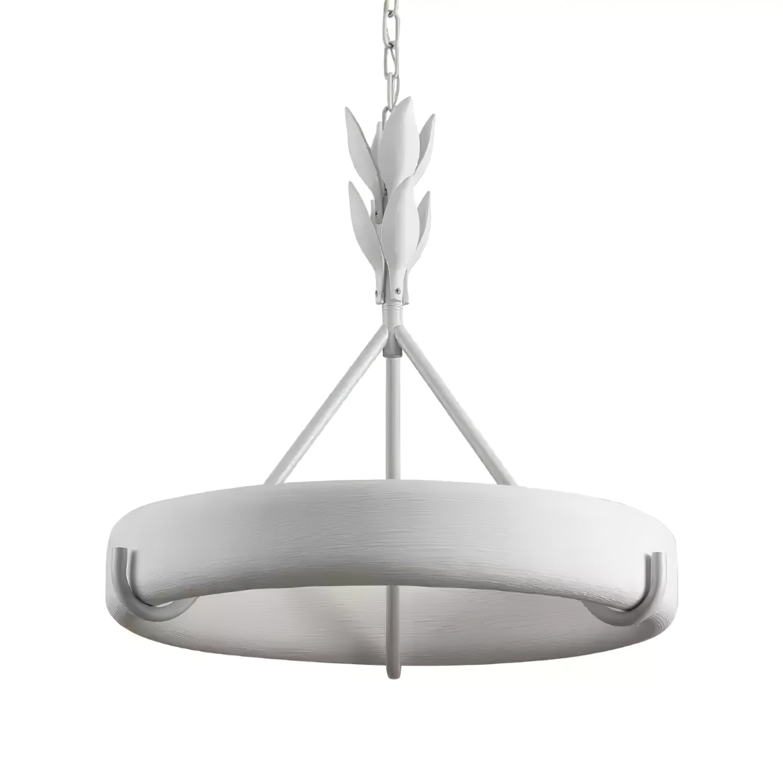 Eixor Chandelier Plaster White Floral Shape Minimalist-Neutral Decor