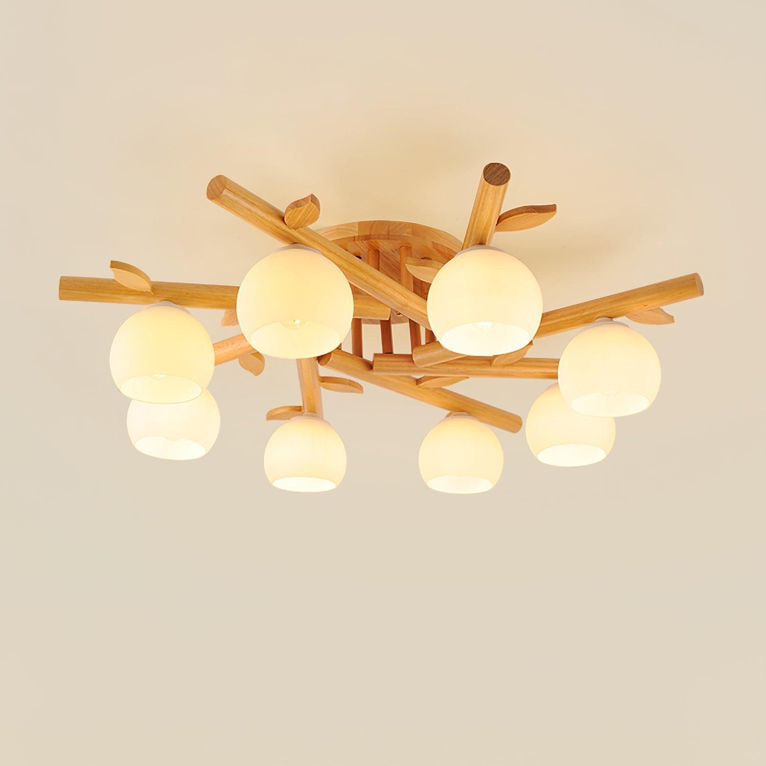 Willow Wood Minimalist Ceiling Light-Neutral Decor