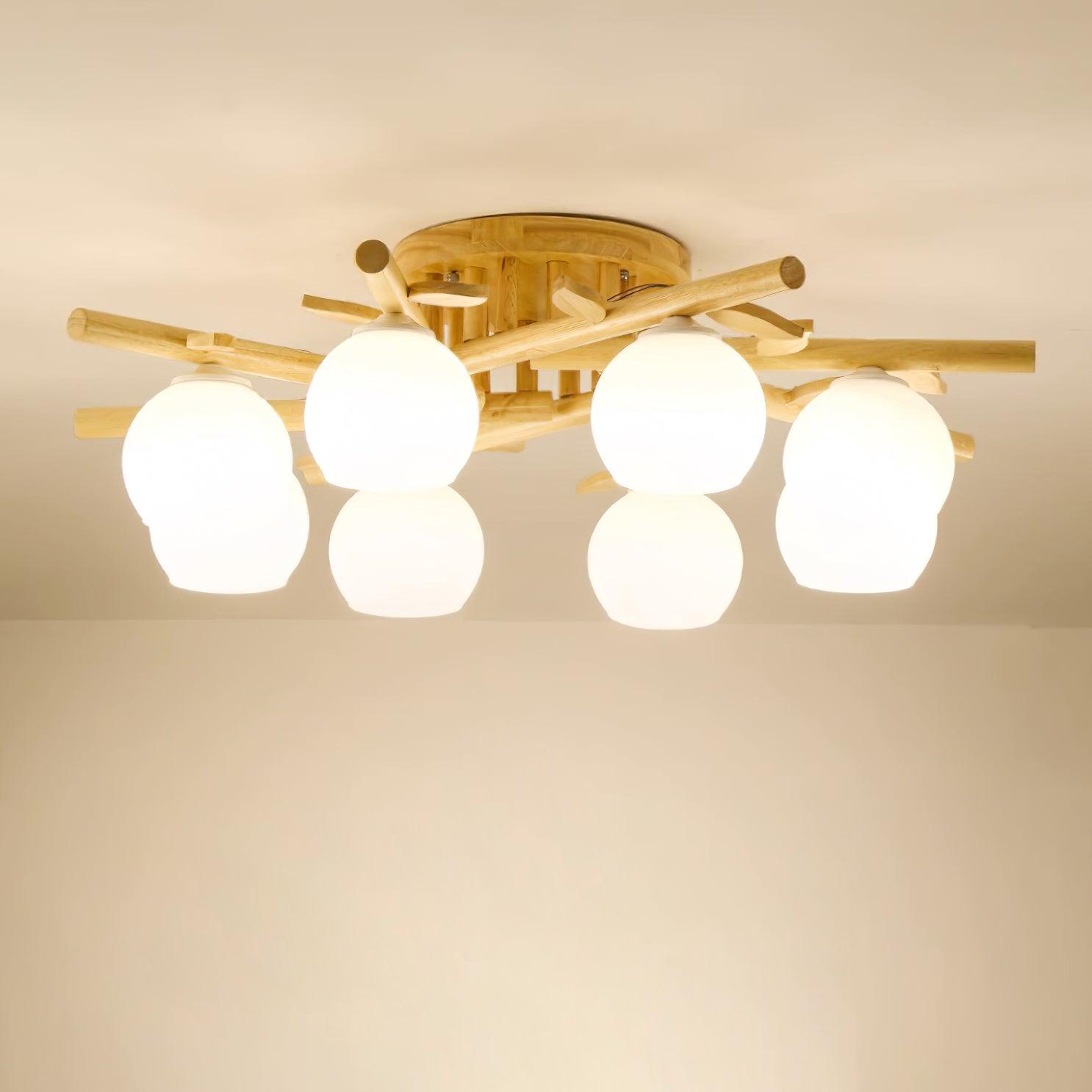 Willow Wood Minimalist Ceiling Light-Neutral Decor