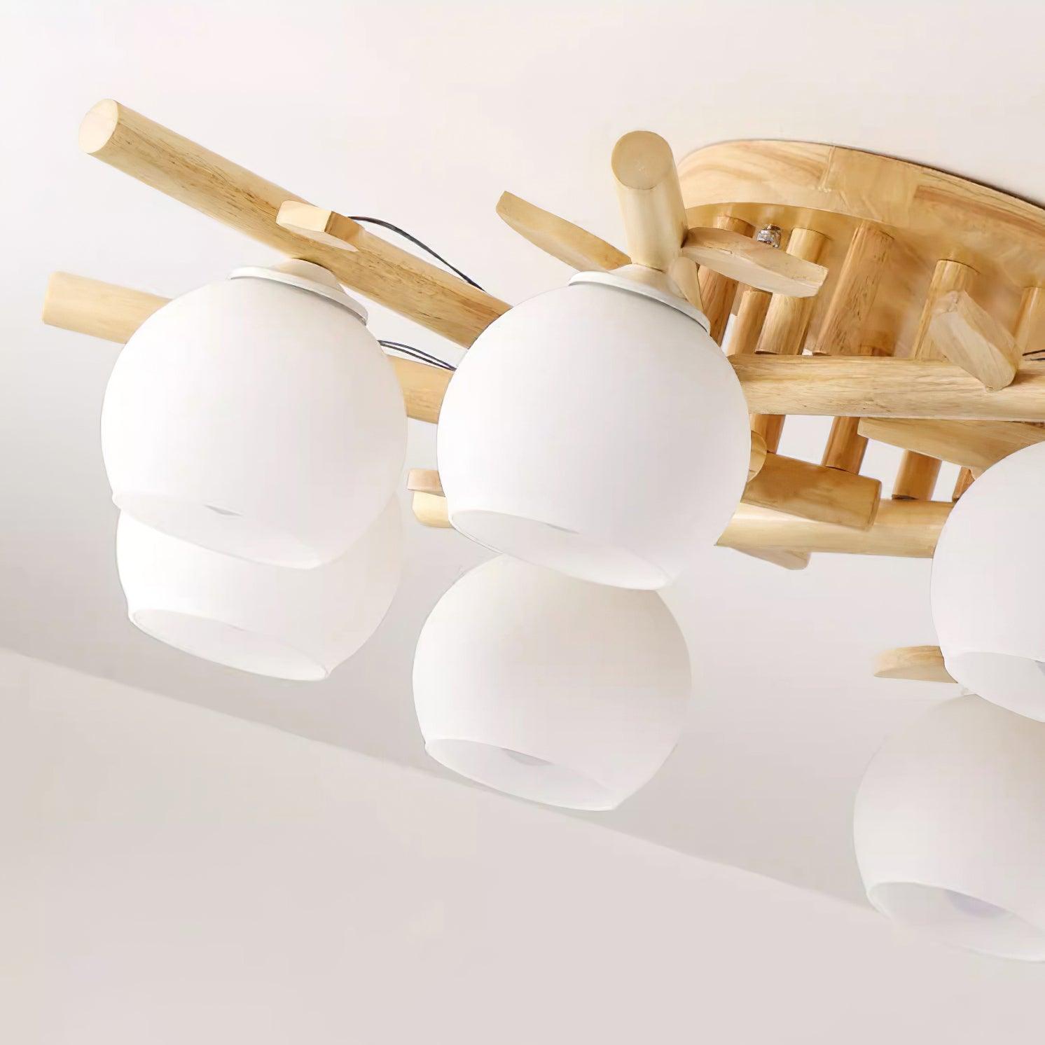 Willow Wood Minimalist Ceiling Light-Neutral Decor