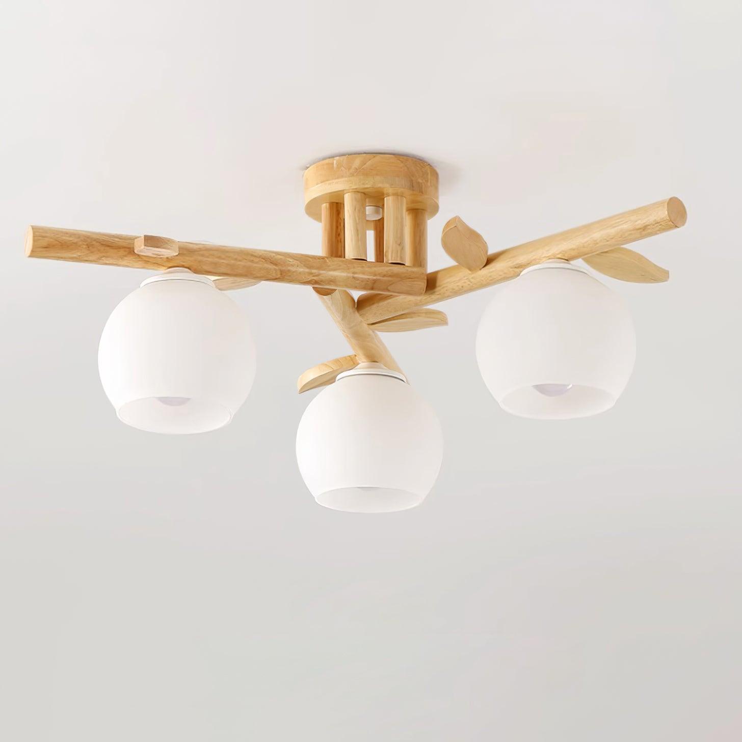Willow Wood Minimalist Ceiling Light-Neutral Decor