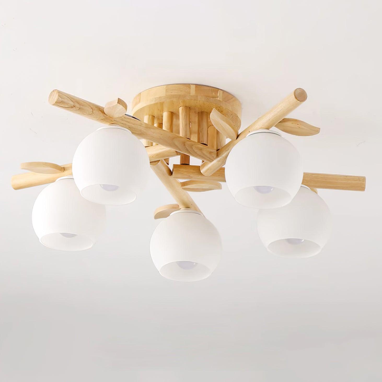 Willow Wood Minimalist Ceiling Light-Neutral Decor