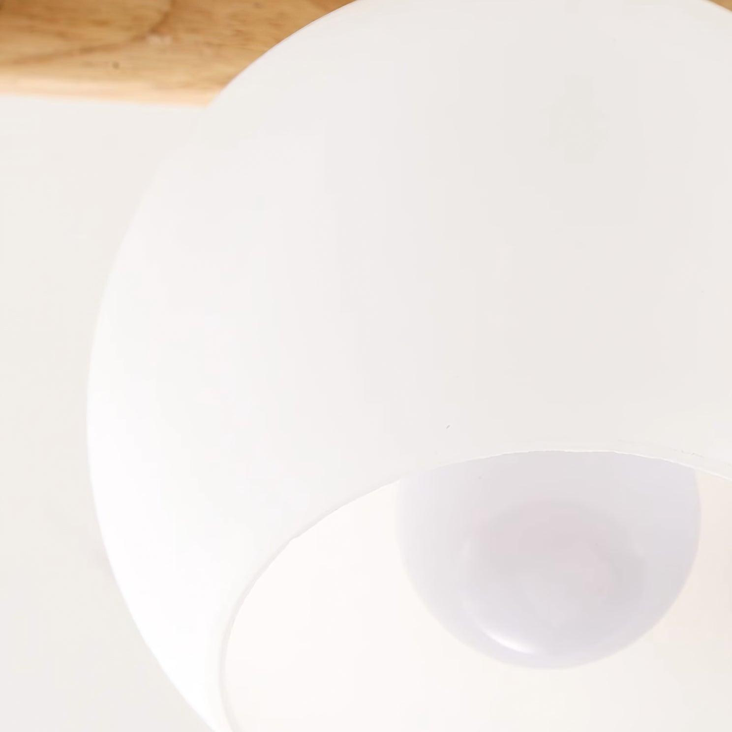 Ceiling Light Wood Body Glass Globes Organic Warm Minimalist