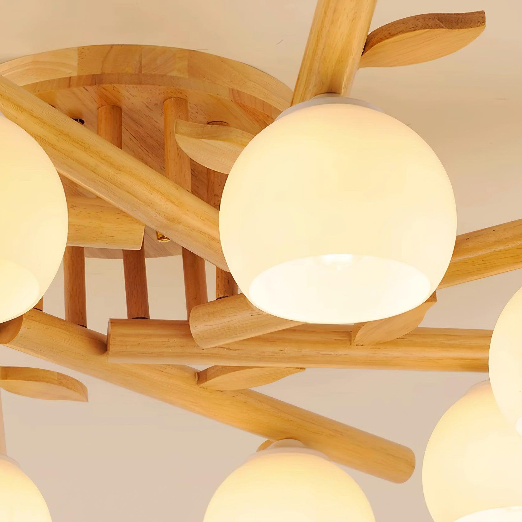 Willow Wood Minimalist Ceiling Light-Neutral Decor