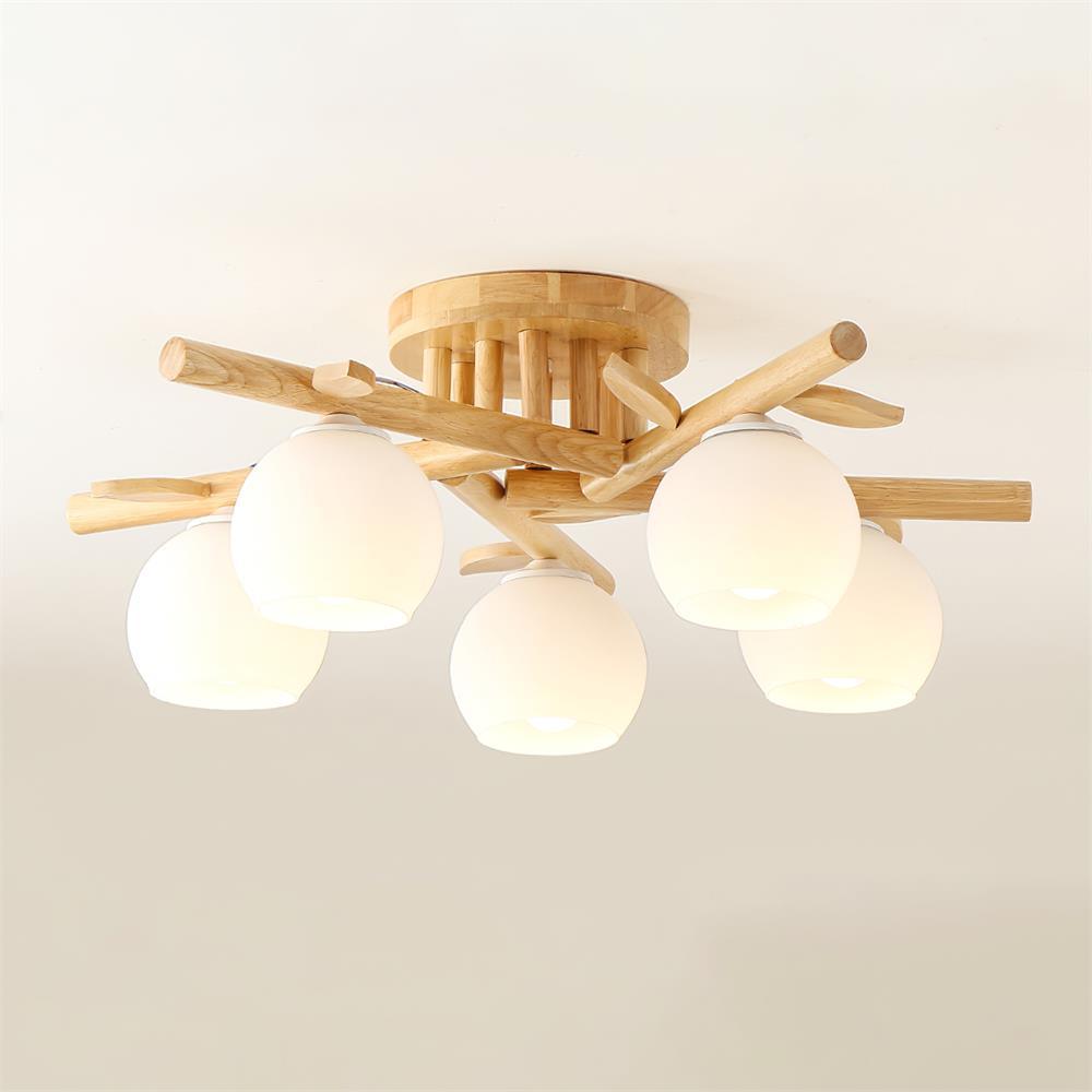 Willow Wood Minimalist Ceiling Light-Neutral Decor