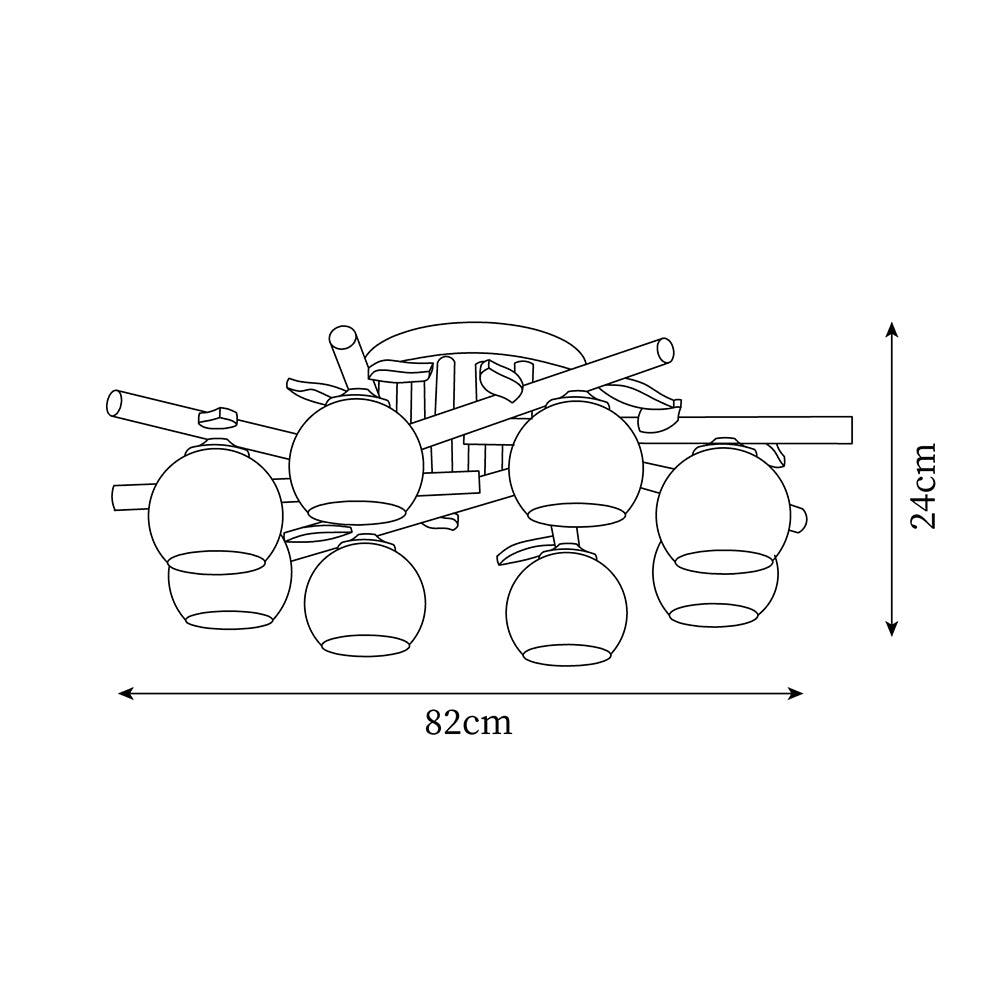 Willow Wood Minimalist Ceiling Light-Neutral Decor