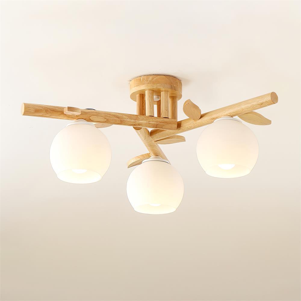 Willow Wood Minimalist Ceiling Light-Neutral Decor