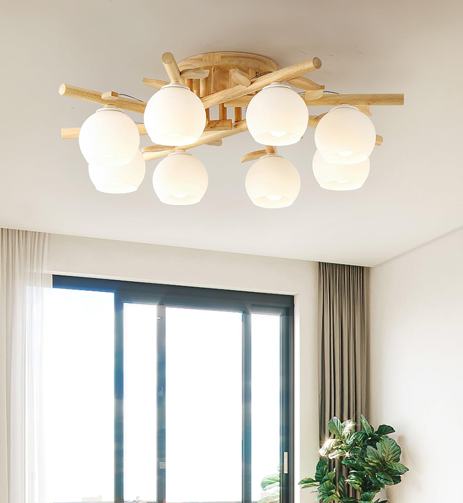 Willow Wood Minimalist Ceiling Light-Neutral Decor