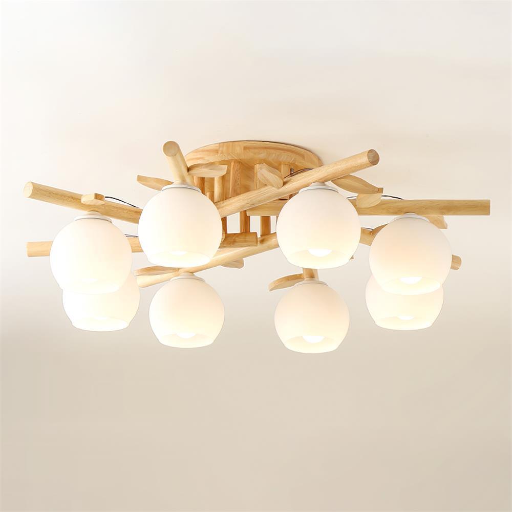 Willow Wood Minimalist Ceiling Light-Neutral Decor