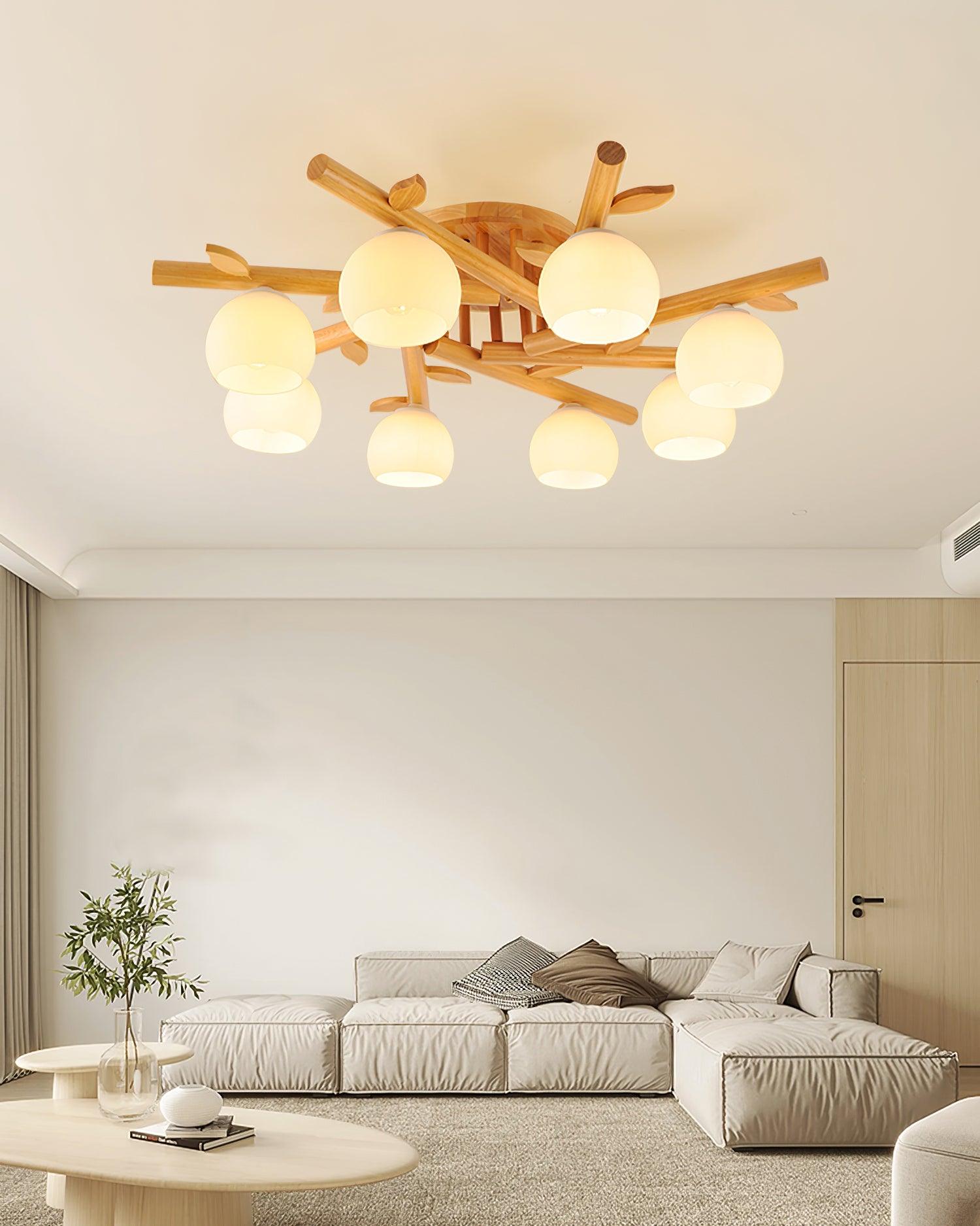 Willow Wood Minimalist Ceiling Light-Neutral Decor