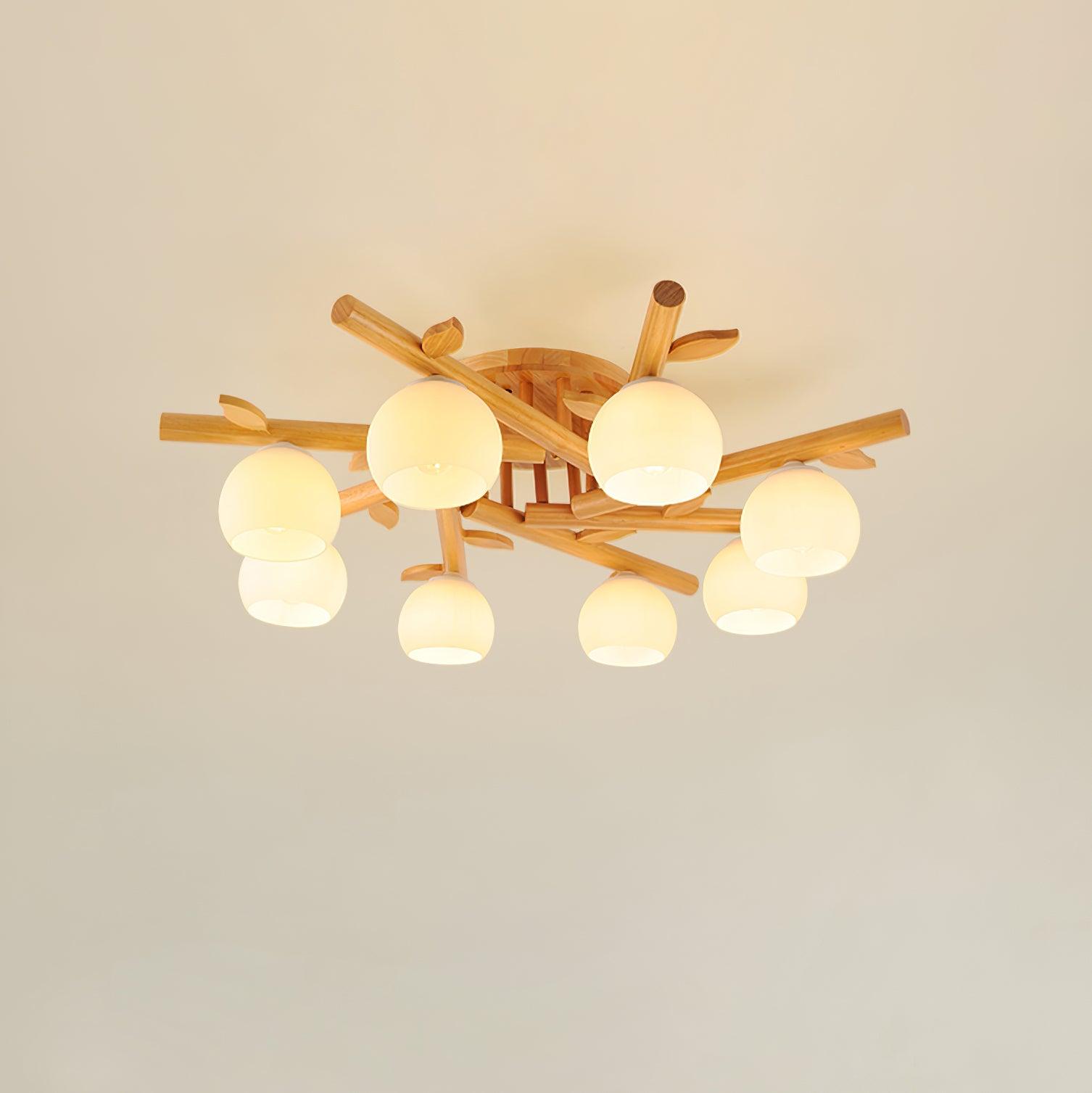 Willow Wood Minimalist Ceiling Light-Neutral Decor