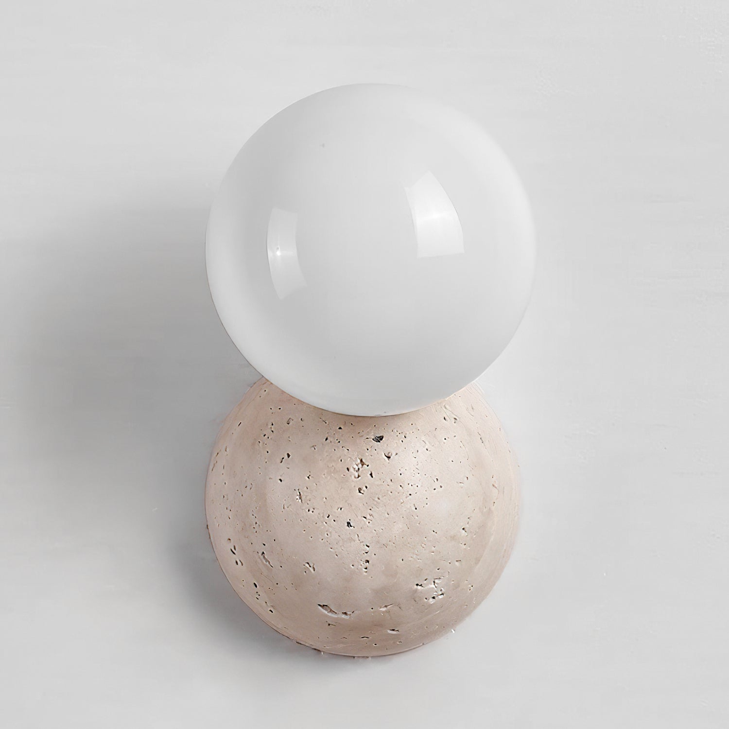 Ritta  Wall Lamp Travertine Dual-sphere Design