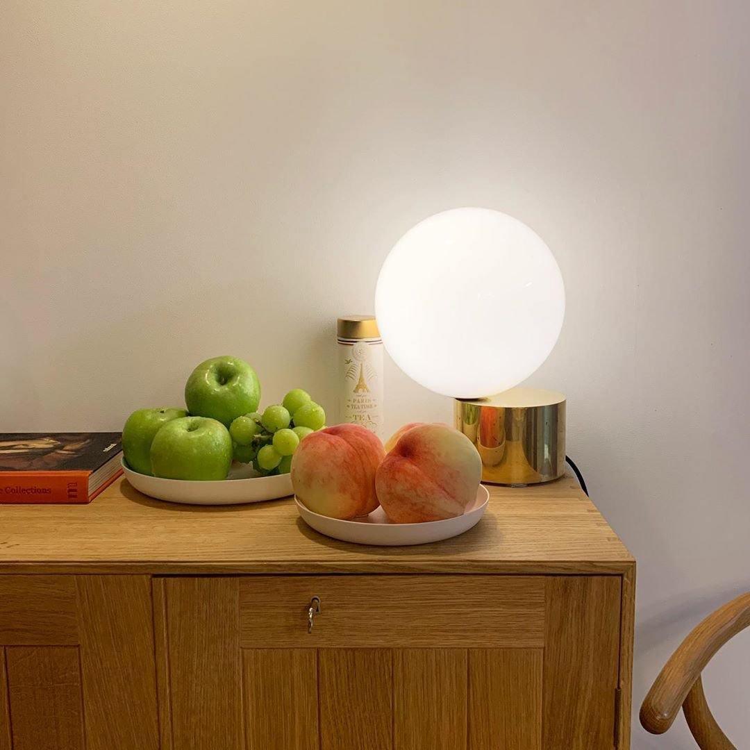 Aru Glass Industrial Table Lamp-Neutral Decor