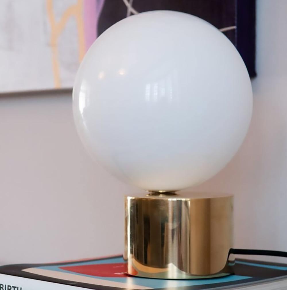 Aru Glass Industrial Table Lamp-Neutral Decor