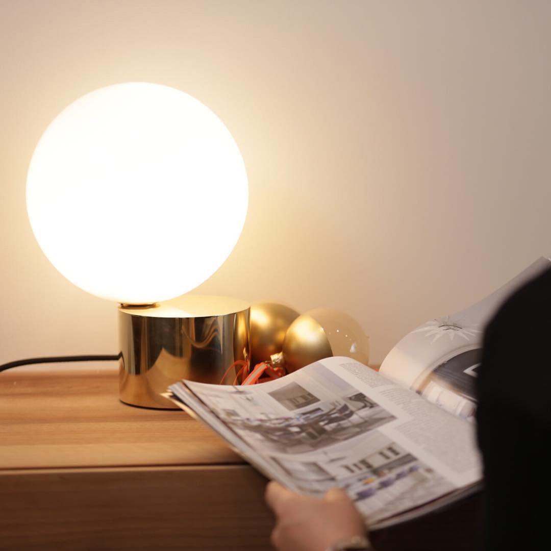 Aru Glass Industrial Table Lamp-Neutral Decor