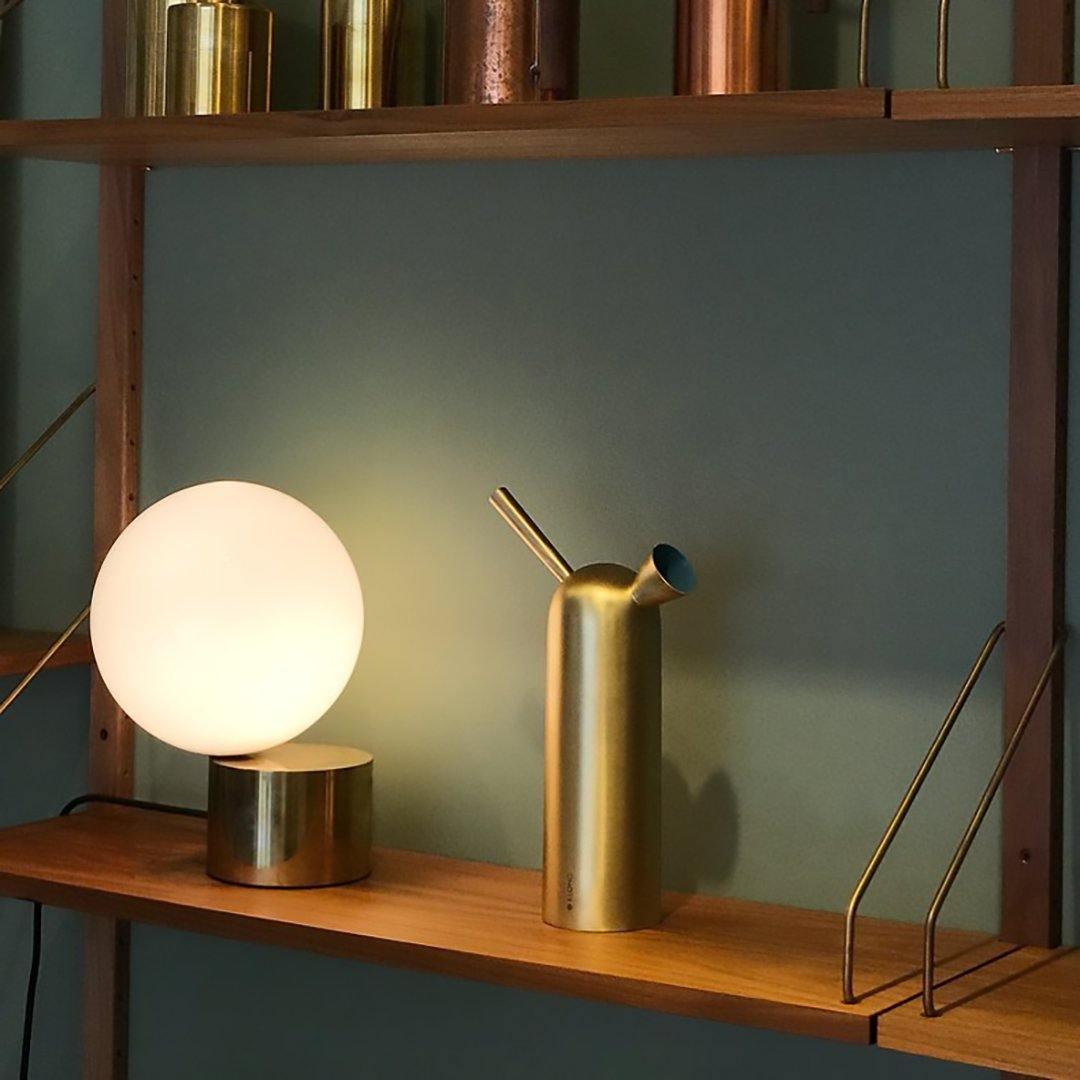 Aru Glass Industrial Table Lamp-Neutral Decor