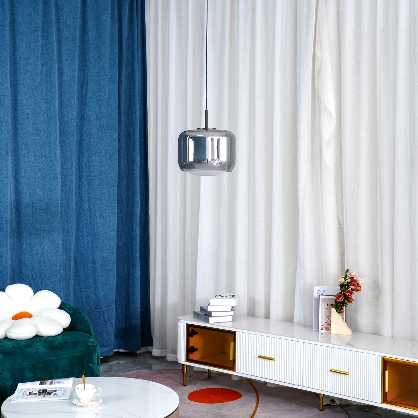 Wylr Modern Glass Pendant Lamp-Neutral Decor