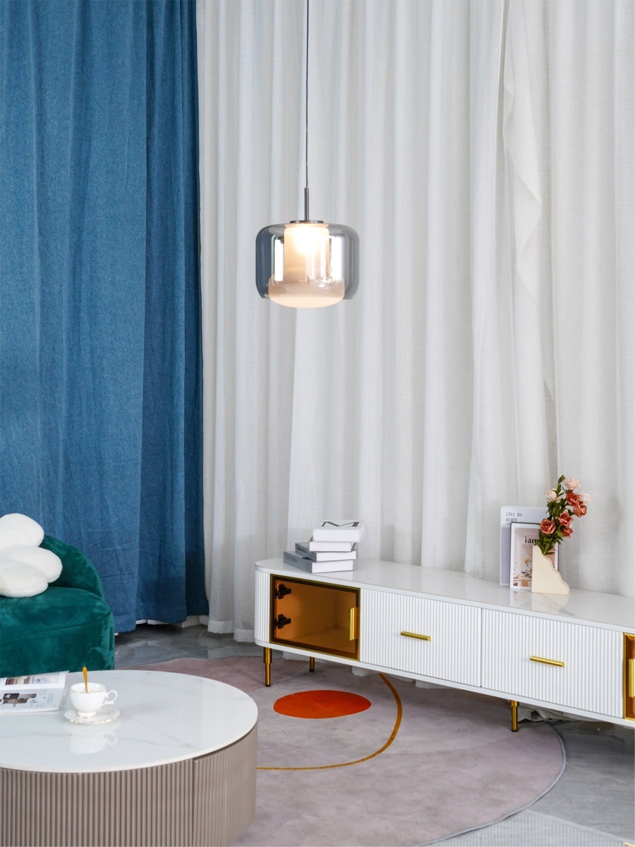 Wylr Modern Glass Pendant Lamp-Neutral Decor