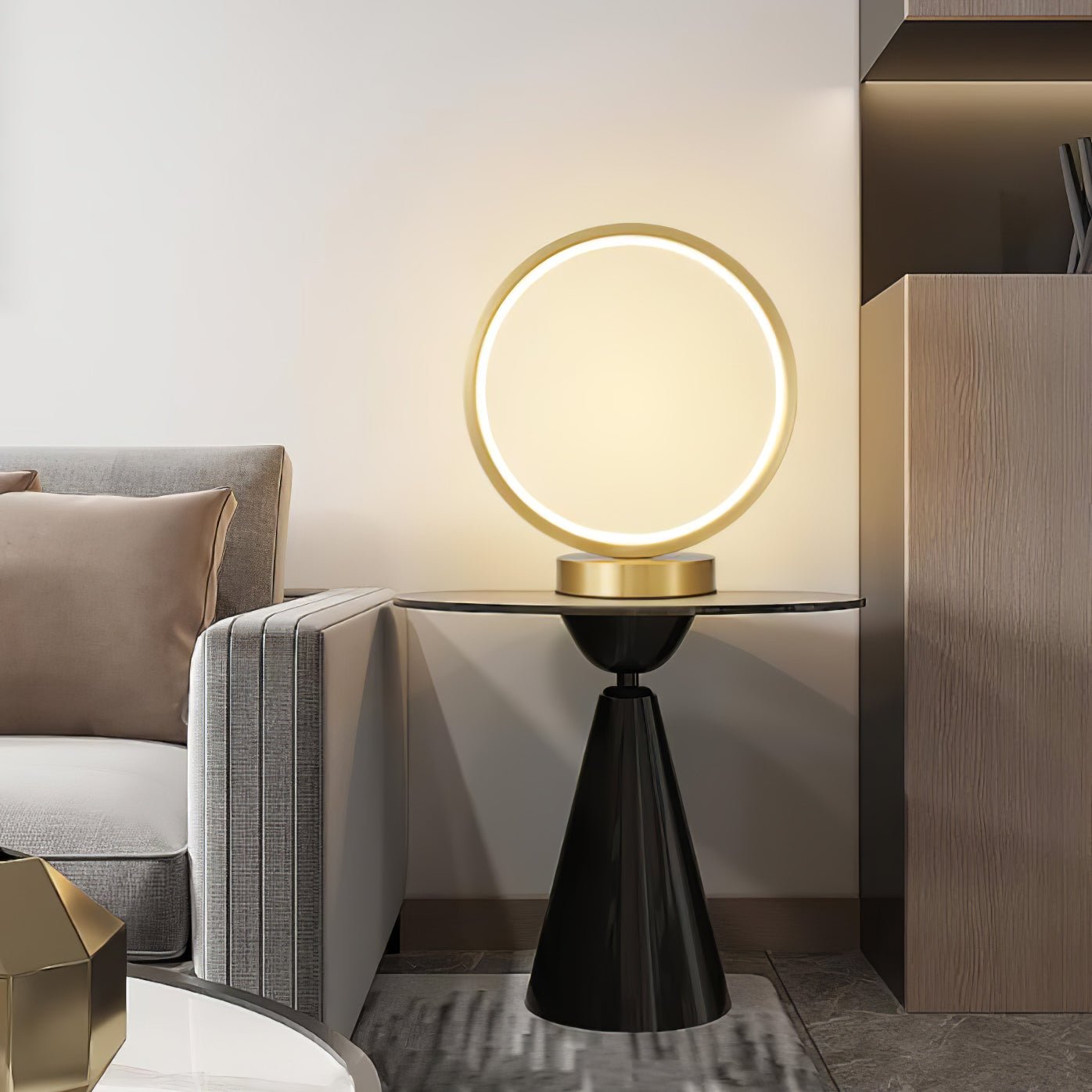Cirra Elegan Brass Table Lamp-Neutral Decor