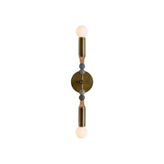 Toam Double Wall Lamp in brass and marble finish.