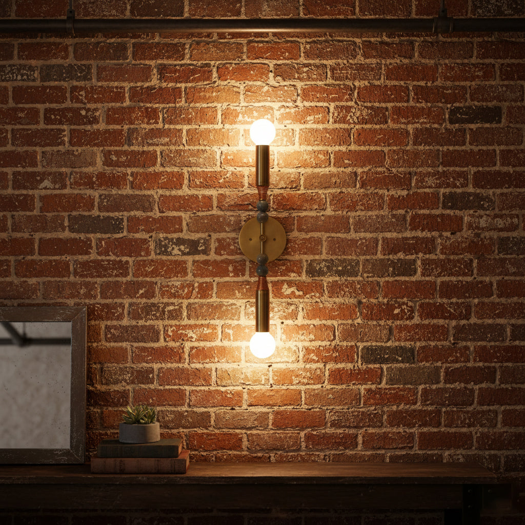 View of the Toam Double Wall Lamp from below.