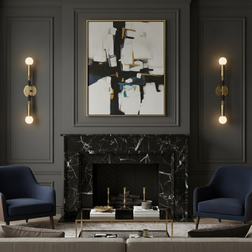 White finish option of the Toam Double Wall Lamp.