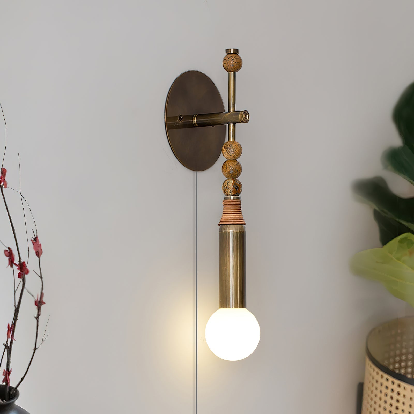 Evilor Premium Elegance Plug-in Marble Wall Lamp-Neutral Decor