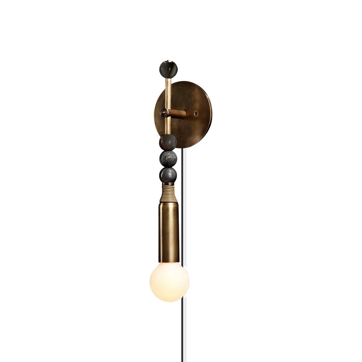 Evilor Premium Elegance Plug-in Marble Wall Lamp-Neutral Decor