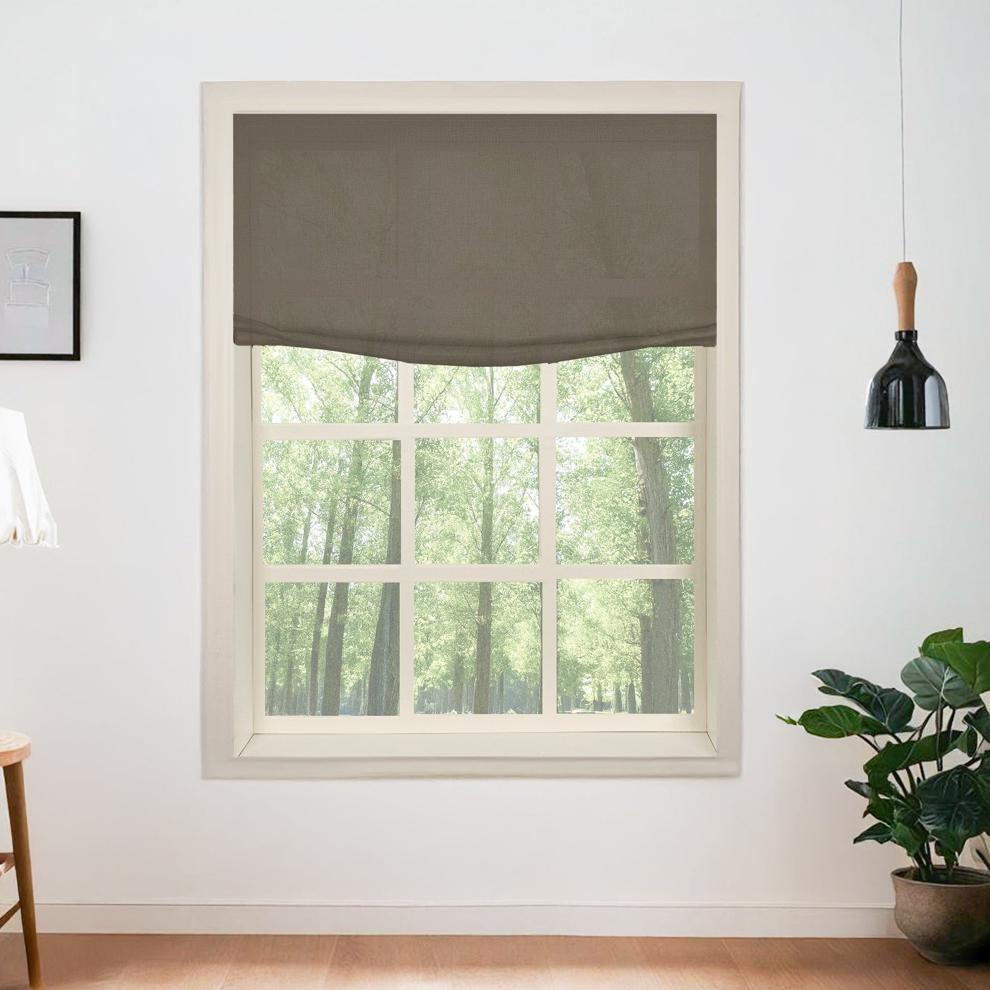 Belgian Flax Linen Roman Shades & Blinds | Relaxed-Neutral Decor