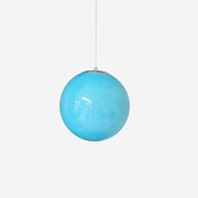 Dorvian Pendant Lamp Glass Globe Blue Modern-Neutral Decor