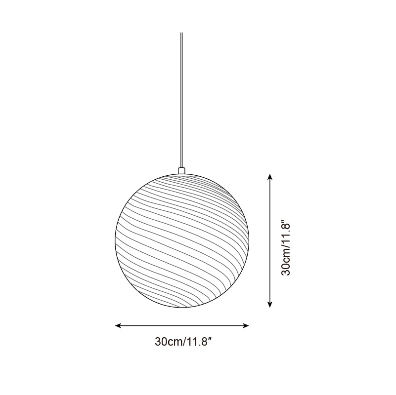 Dorvian Pendant Lamp Glass Globe Blue Modern-Neutral Decor