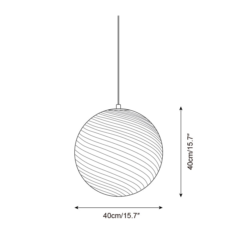 Dorvian Pendant Lamp Glass Globe Blue Modern-Neutral Decor