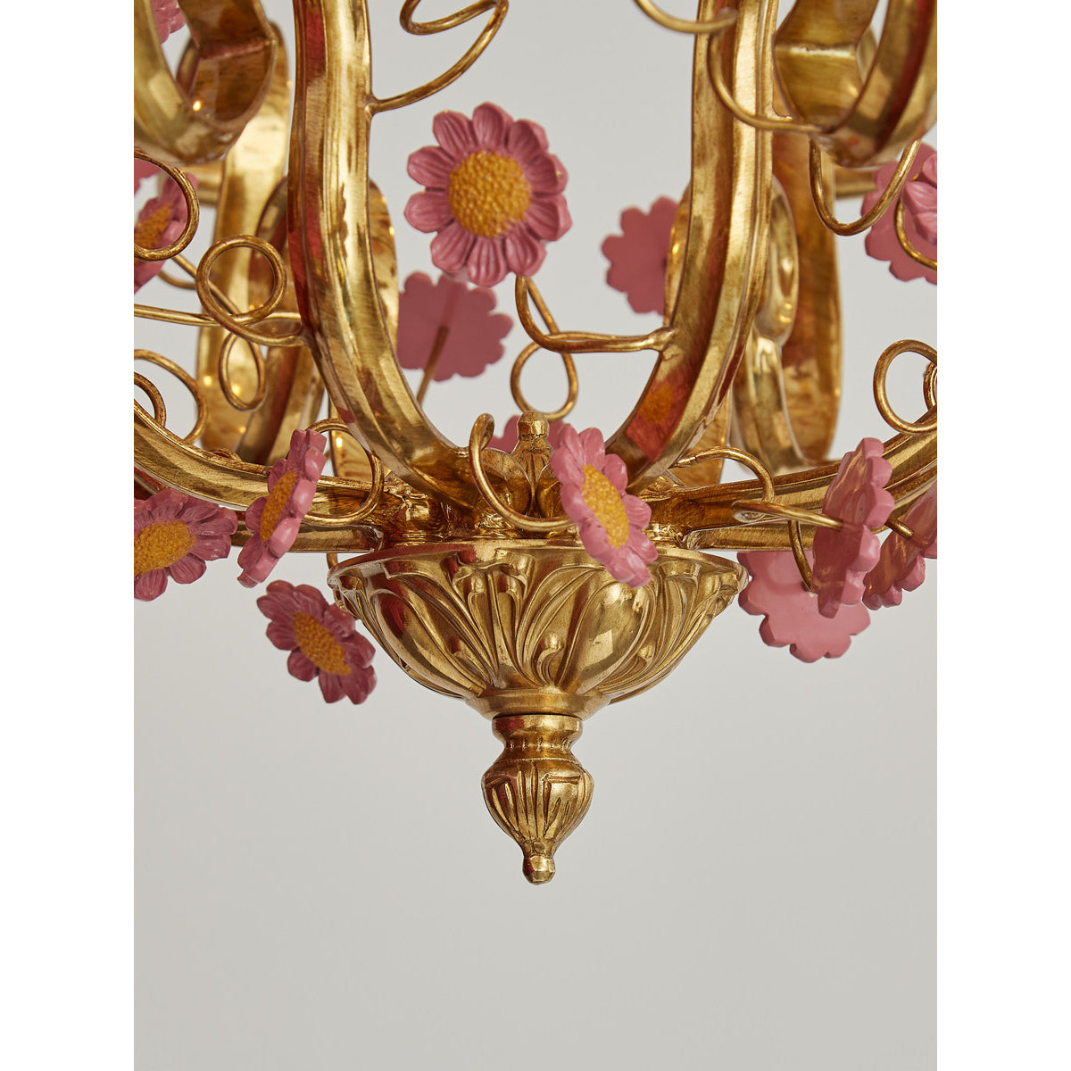 Lifestyle image showing the chandelier in a breakfast nook.