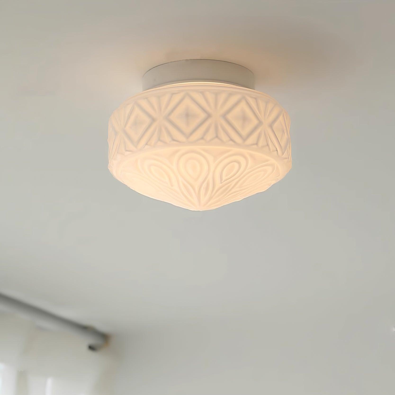 Evale Frosted Glass Flush Mount Ceiling Light