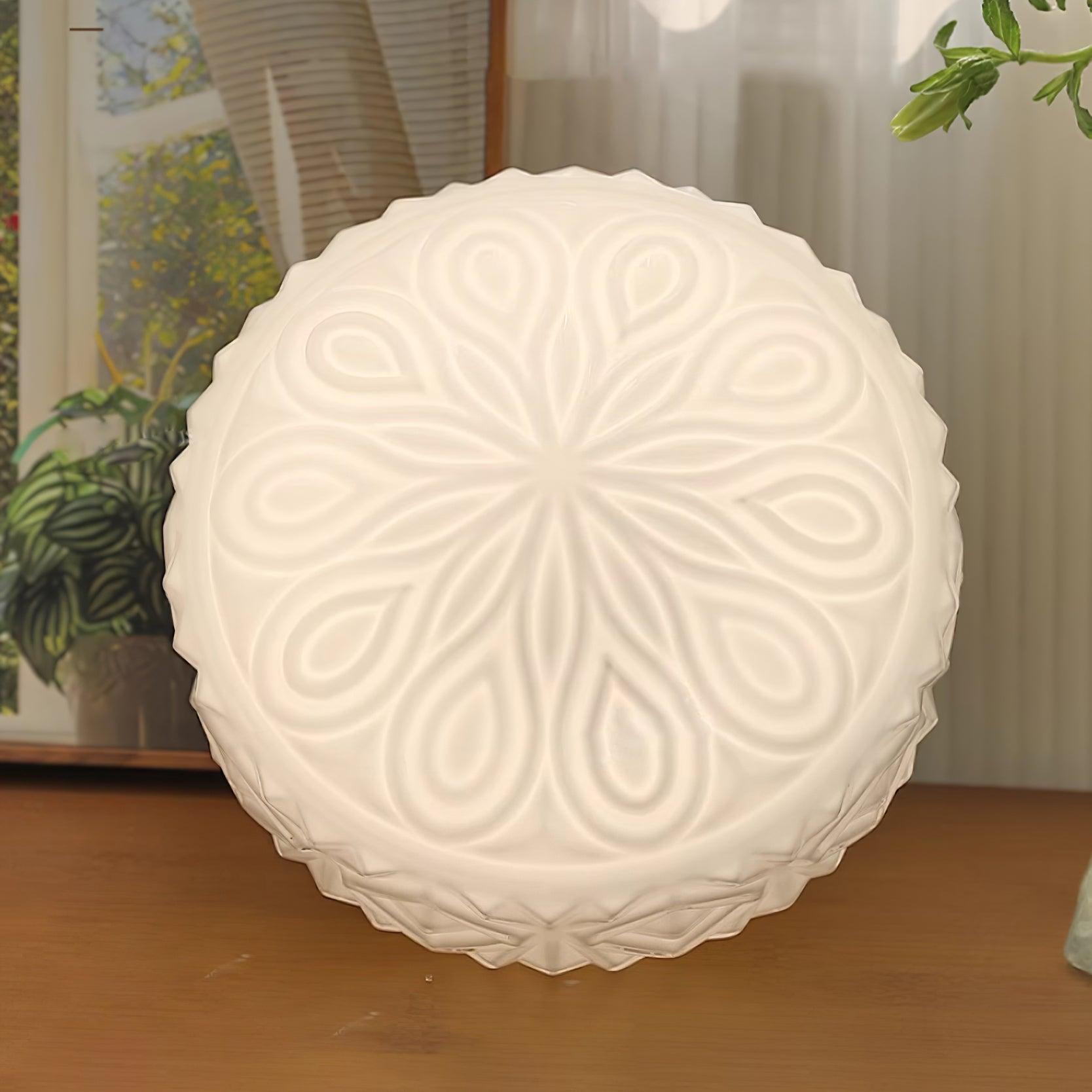 Evale Frosted Glass Flush Mount Ceiling Light