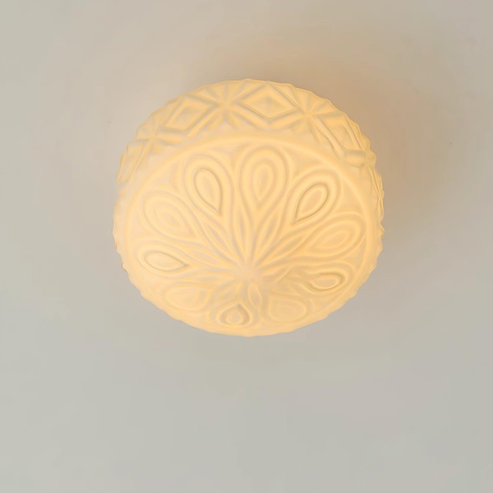 Evale Frosted Glass Flush Mount Ceiling Light