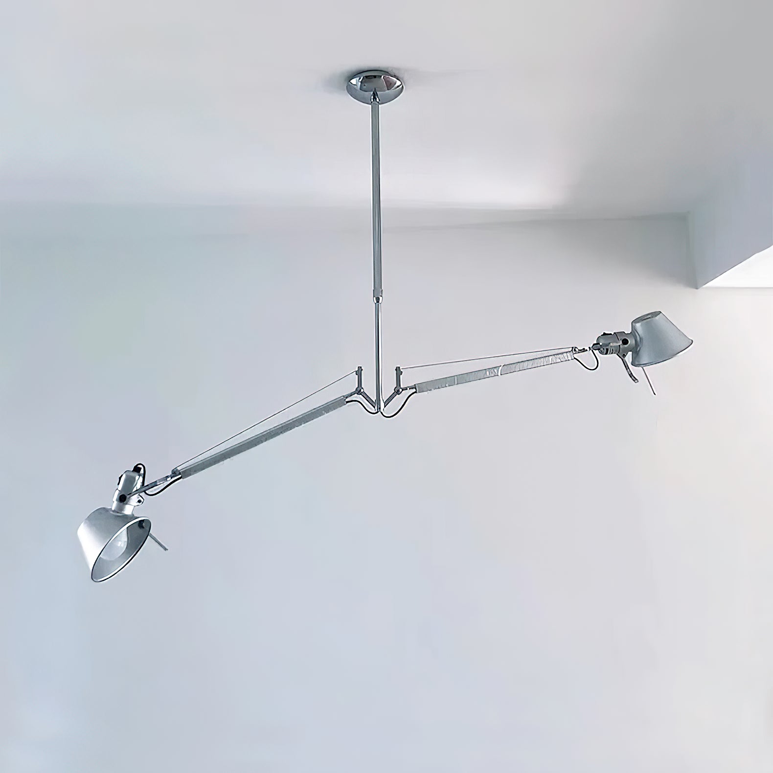 Dimensional diagram of the Brady Rocker Arm Pendant Lamp.