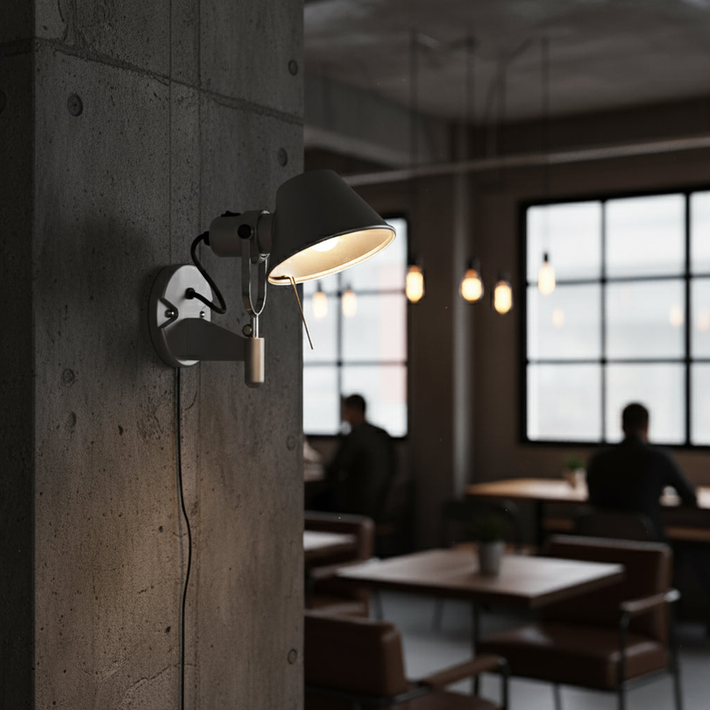 The medium arm version of the Brady sconce.