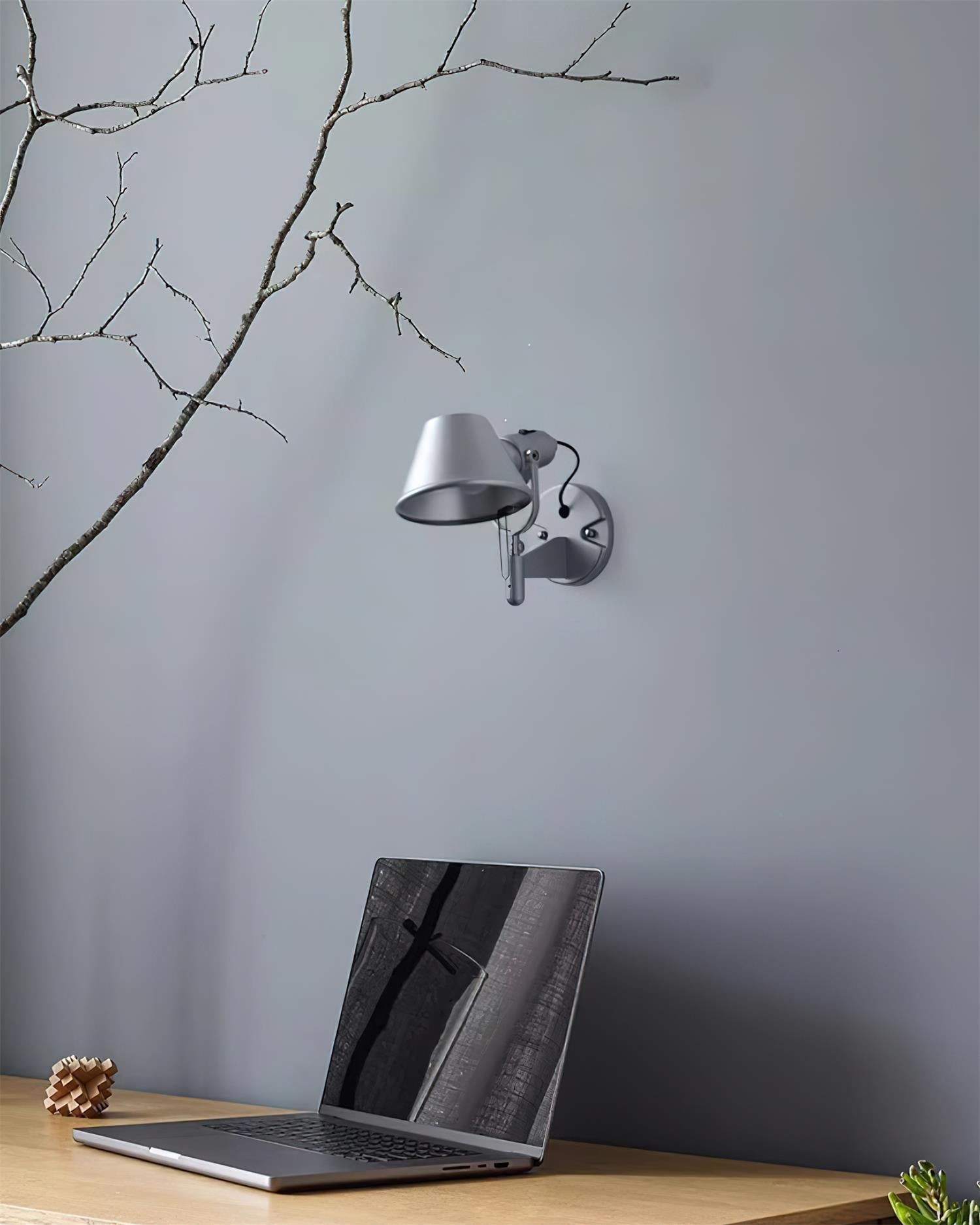 Wall Lamp Metal Body Conical Shade Adjustable Modern Minimalist