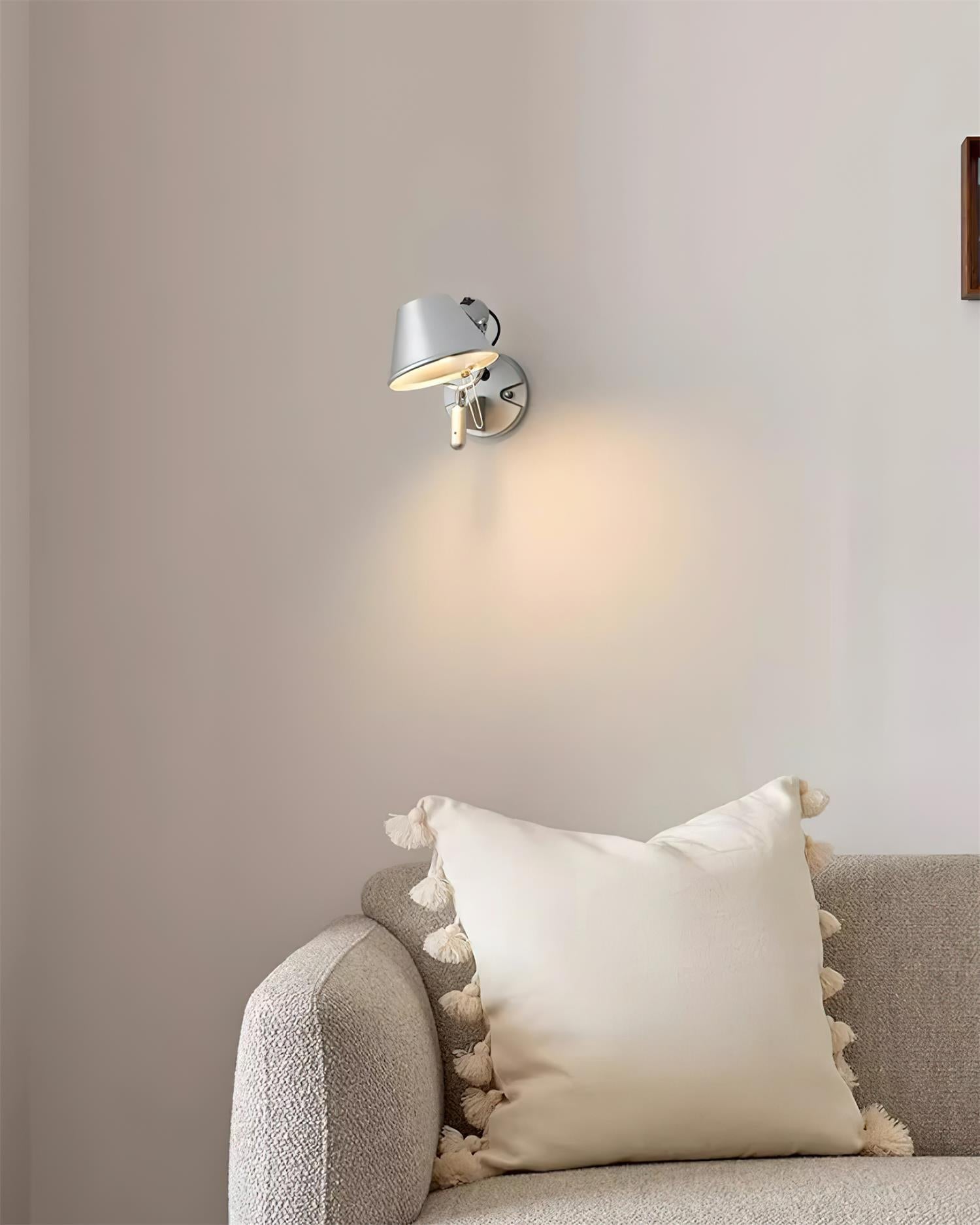 Wall Lamp Metal Body Conical Shade Adjustable Modern Minimalist