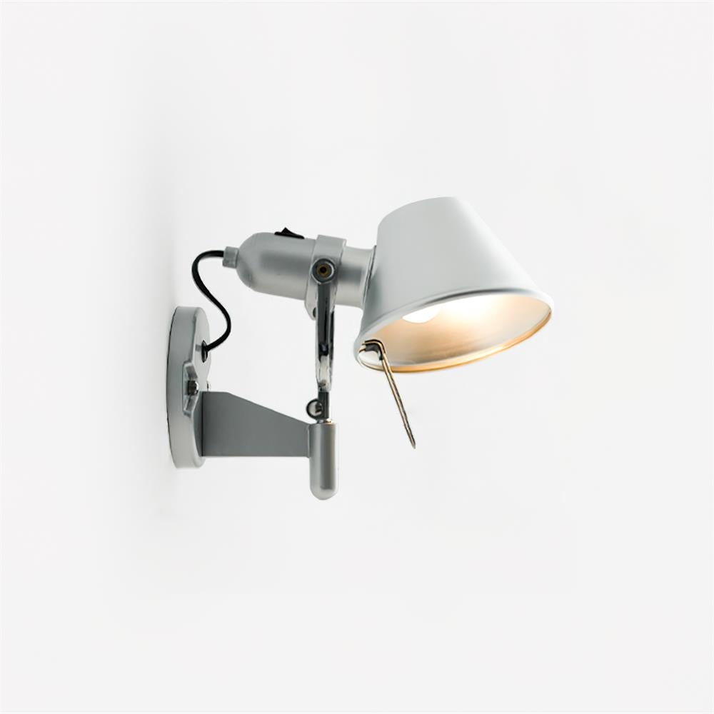 Wall Lamp Metal Body Conical Shade Adjustable Modern Minimalist
