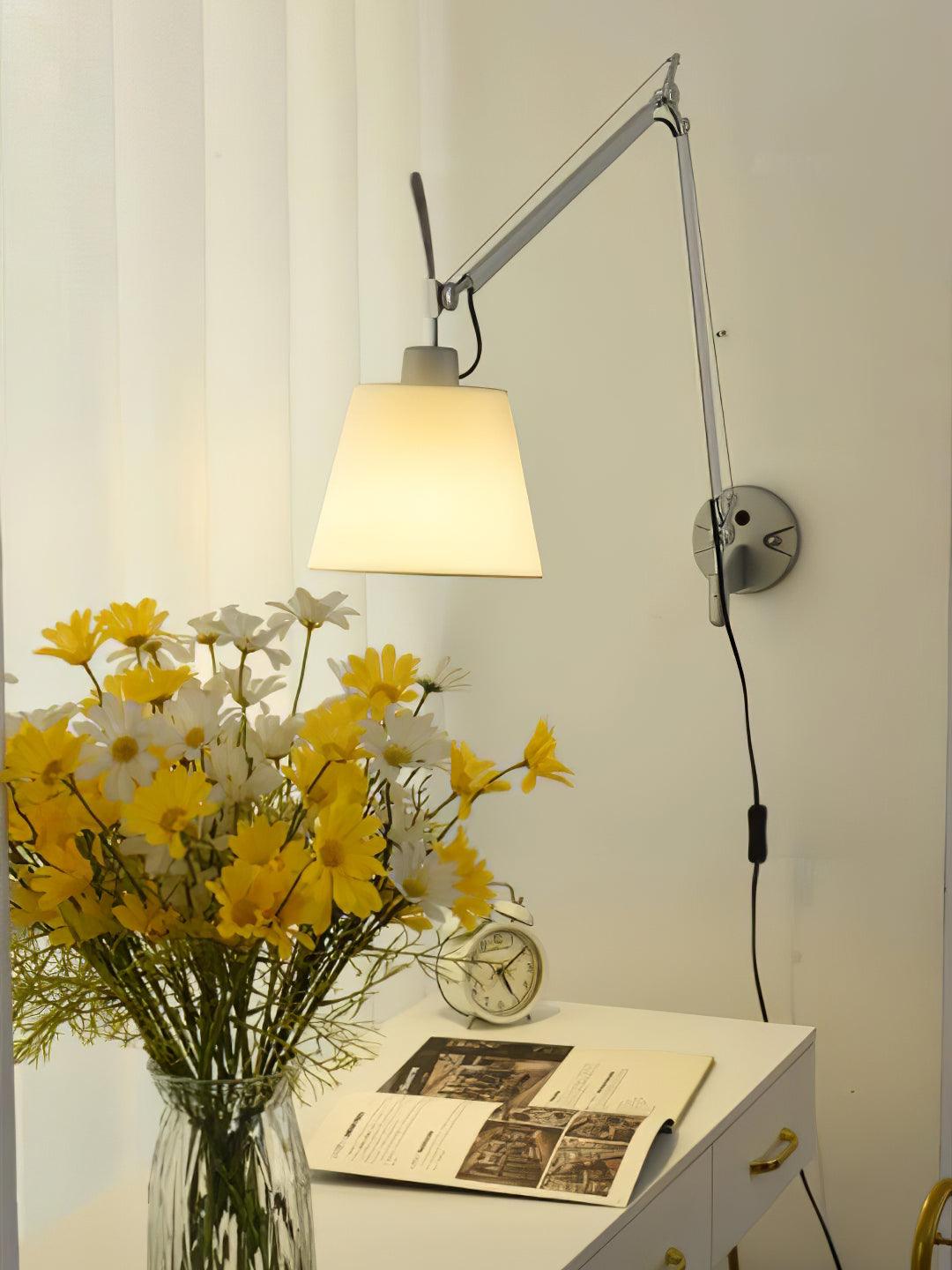Elvinir Rocker Modern Design Fabric Wall Lamp-Neutral Decor