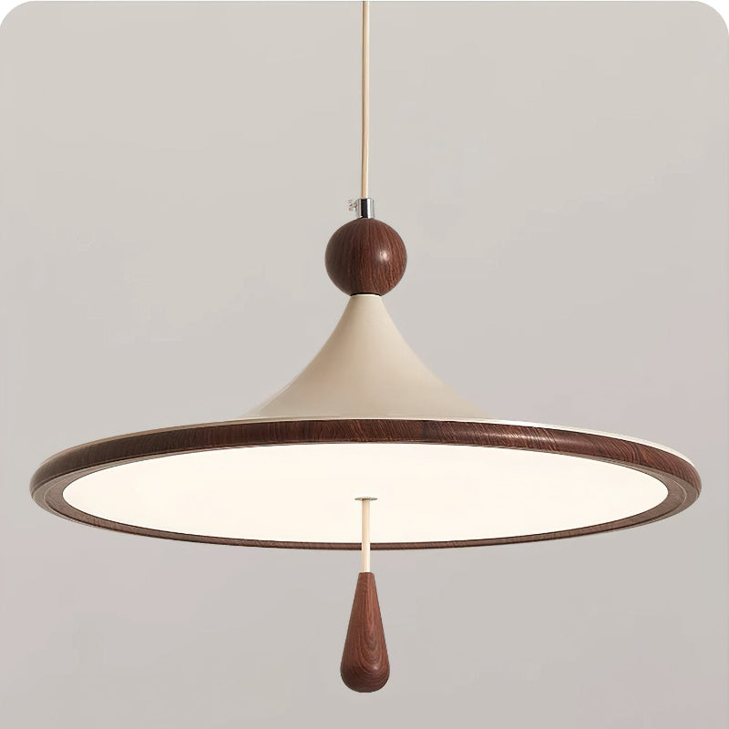 Angled shot highlighting the smooth finish of the beige metal shade.