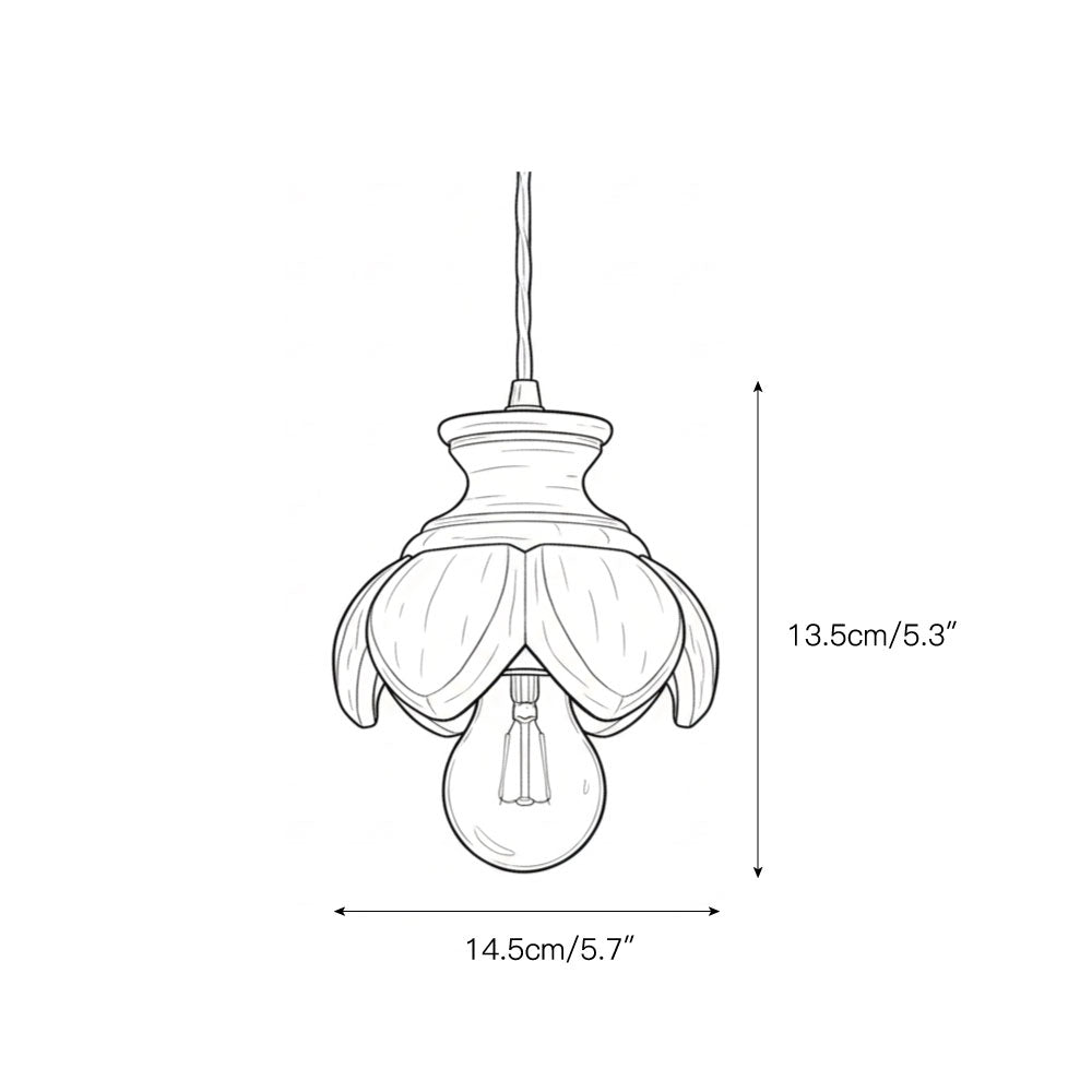 Tomiya Wood Swag Light in Old Wood finish, Model C