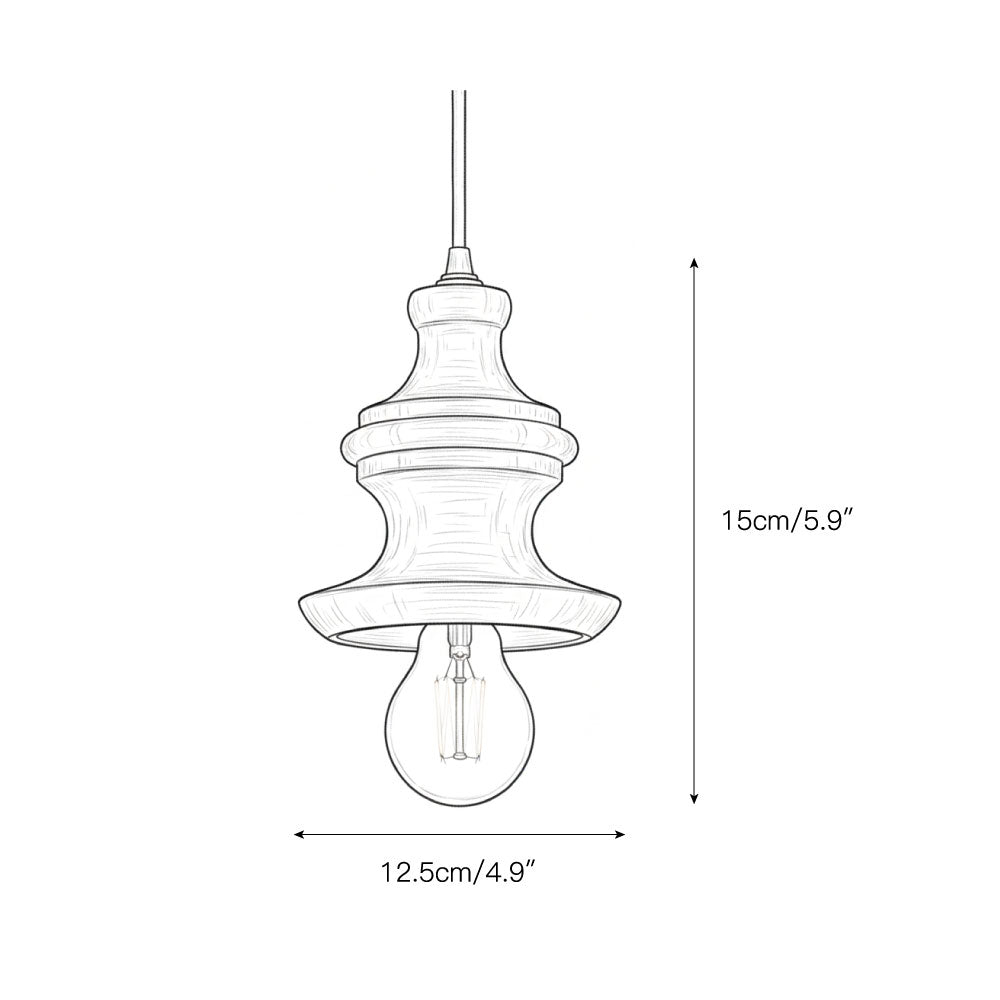 Tomiya Wood Swag Light in Old White finish, Model B